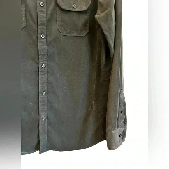 Public Opinion Gray Corduroy Long Sleeve Shirt Size M - Picture 6 of 16